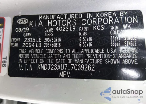 2020 Kia Soul S from USA, damaged, VIN KNDJ23AU7L7039262
